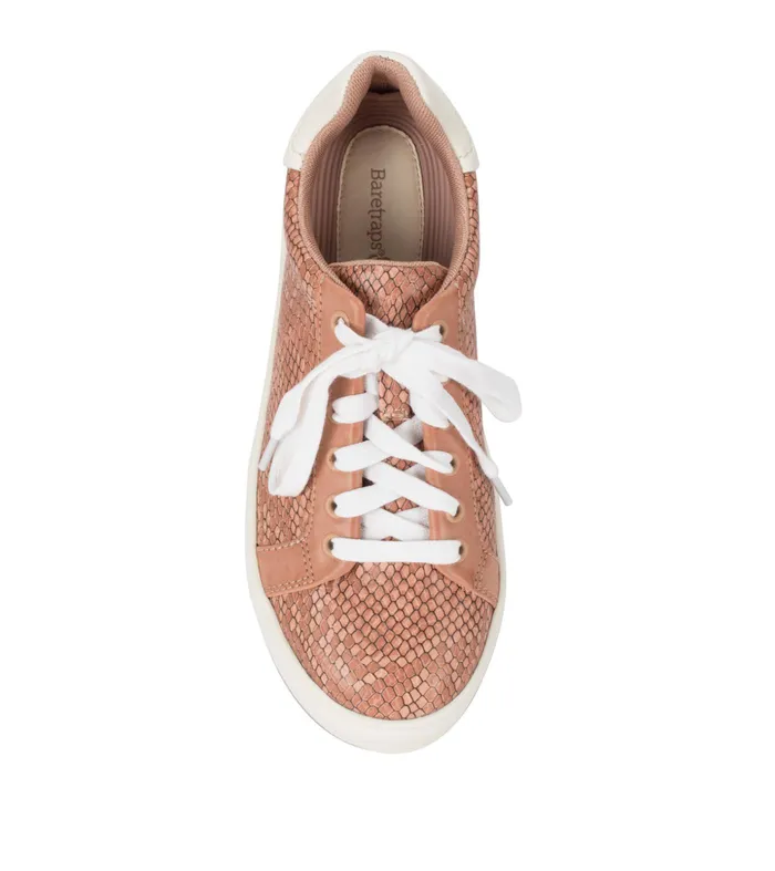 Women Baretraps Sneakers Nishelle Lace Up Sneaker Soft Pink Snake