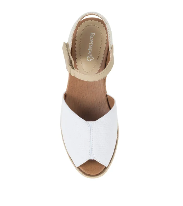 Women Baretraps Wedge Sandals Odetta Espadrille Wedge Sandal White