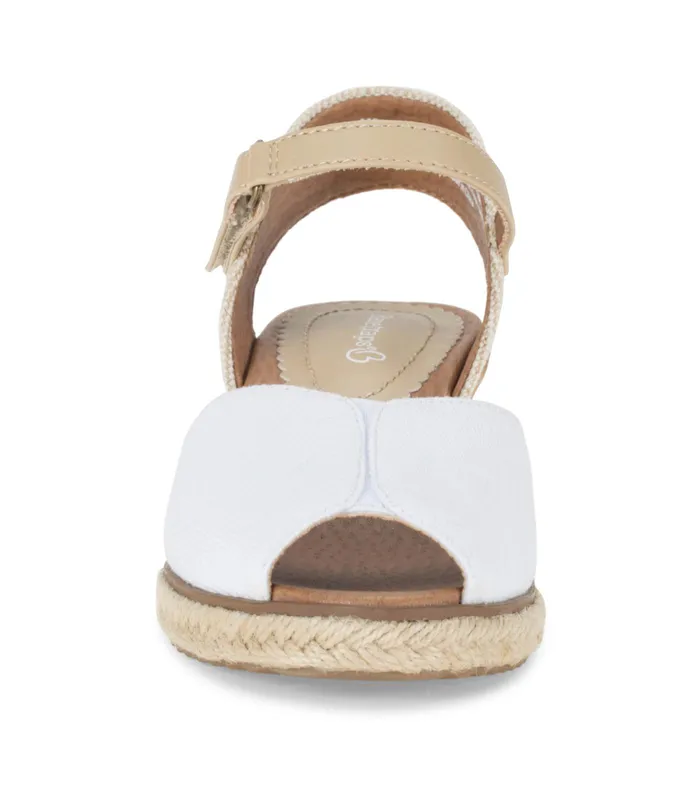 Women Baretraps Wedge Sandals Odetta Espadrille Wedge Sandal White