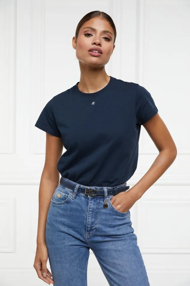 Women Belts Holland Cooper Atelier Ultra Slim Belt Navy Women Belts Holland Cooper Atelier Ultra Slim Belt Navy
