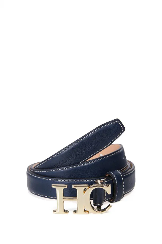 Women Belts Holland Cooper Atelier Ultra Slim Belt Navy Women Belts Holland Cooper Atelier Ultra Slim Belt Navy