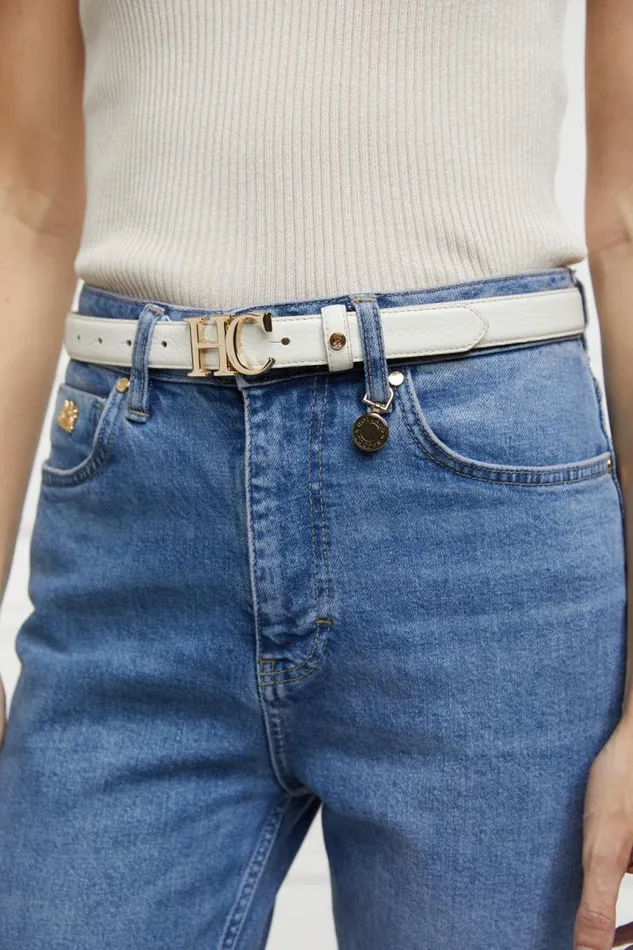 Women Belts Holland Cooper Atelier Ultra Slim Belt Off White Women Belts Holland Cooper Atelier Ultra Slim Belt Off White