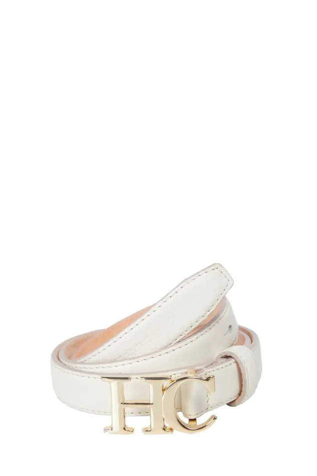 Women Belts Holland Cooper Atelier Ultra Slim Belt Off White Women Belts Holland Cooper Atelier Ultra Slim Belt Off White