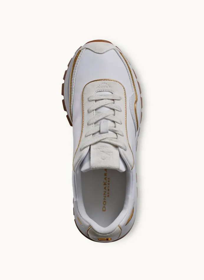 Women BINX LACE UP SNEAKER Cream Donna Karan New York Sneakers Women BINX LACE UP SNEAKER Cream Donna Karan New York Sneakers