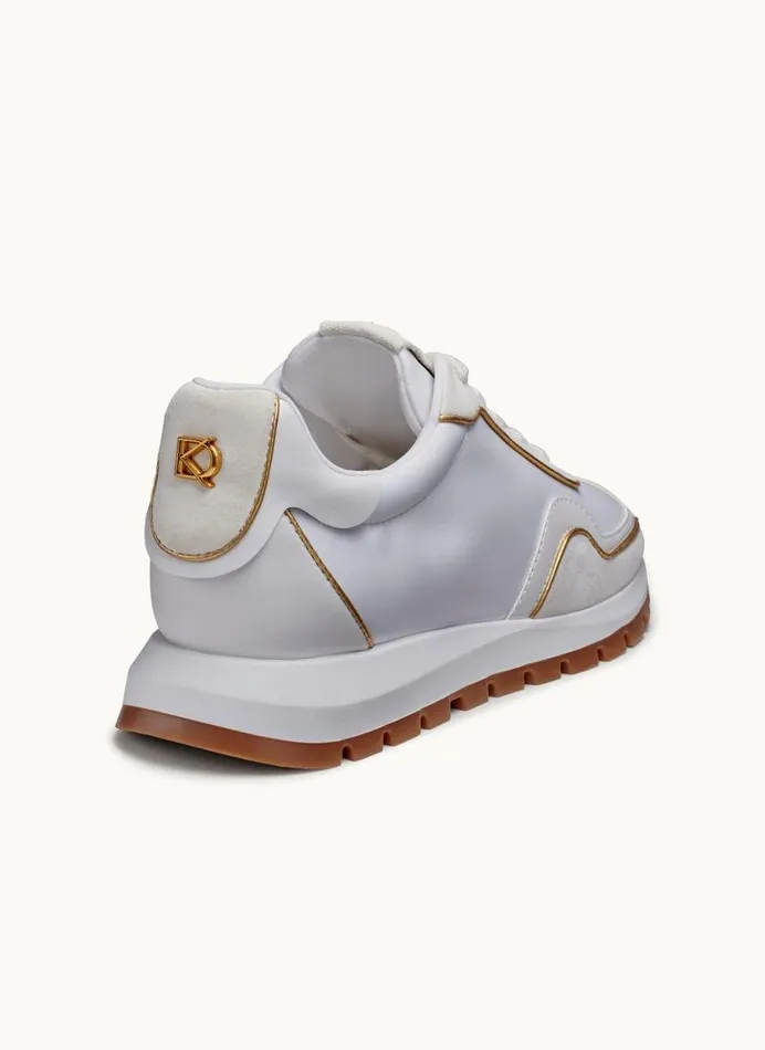 Women BINX LACE UP SNEAKER Cream Donna Karan New York Sneakers Women BINX LACE UP SNEAKER Cream Donna Karan New York Sneakers