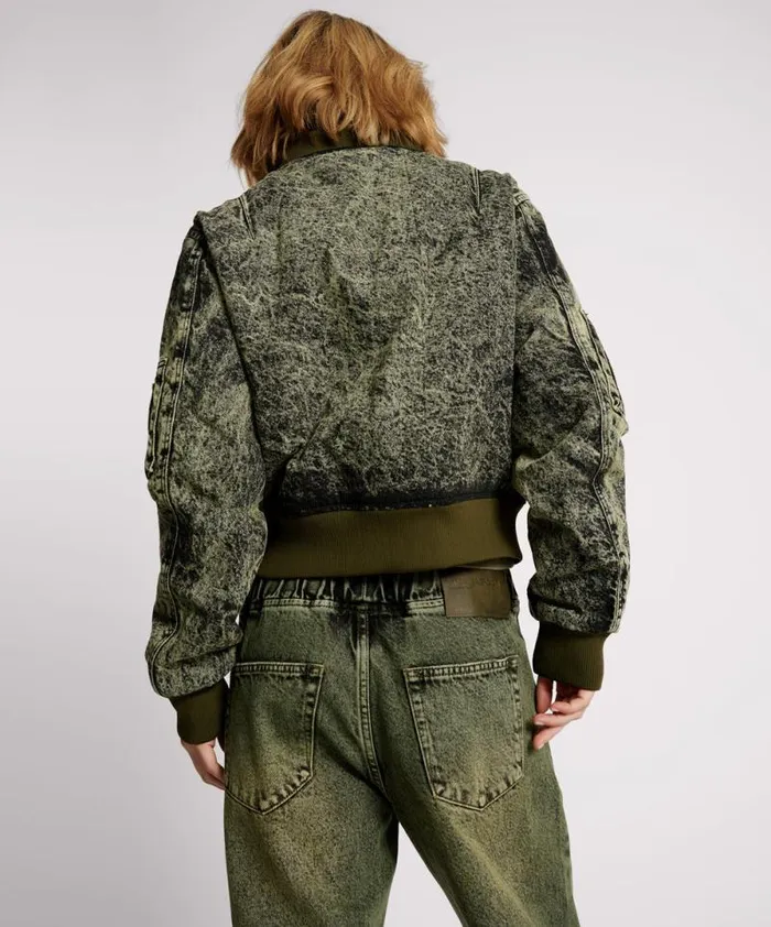 Women BLACK KHAKI DENIM BOMBER JACKET One Teaspoon Jackets Women BLACK KHAKI DENIM BOMBER JACKET One Teaspoon Jackets