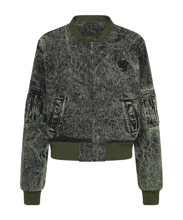 Women BLACK KHAKI DENIM BOMBER JACKET One Teaspoon Jackets Women BLACK KHAKI DENIM BOMBER JACKET One Teaspoon Jackets