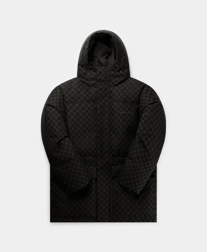 Women Black Oba Cotton Monogram Puffer Daily Paper Jackets