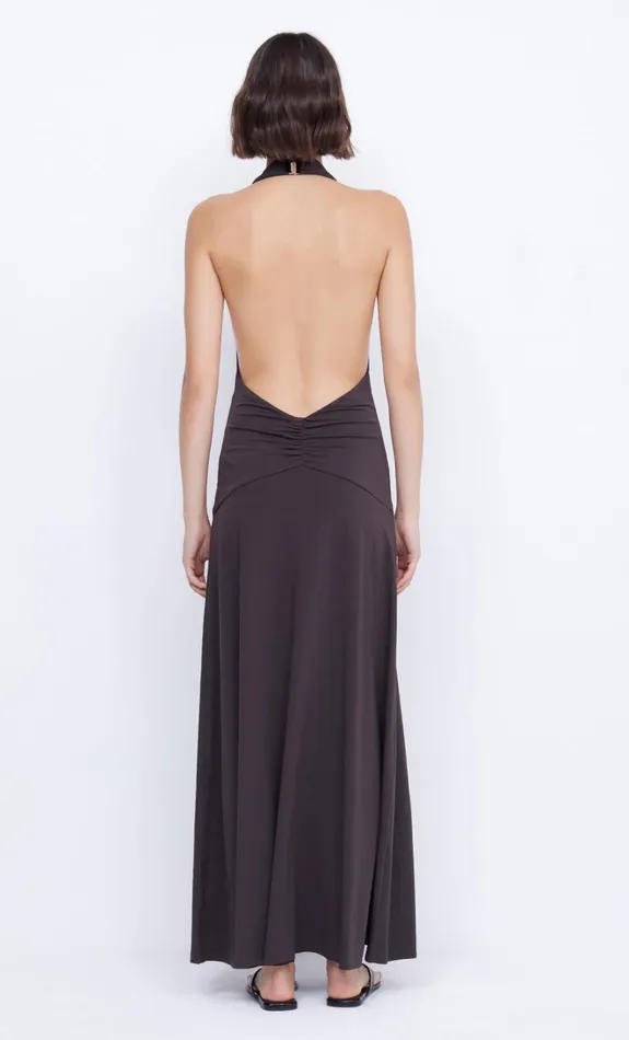 Women BLANCHE HALTER MAXI DRESS 8211 ESPRESSO Bec Bridge Maxi Dresses