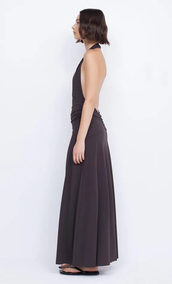 Women BLANCHE HALTER MAXI DRESS 8211 ESPRESSO Bec Bridge Maxi Dresses