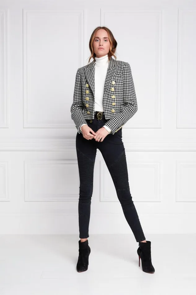 Women Blazers Holland Cooper Brompton Jacket Houndstooth