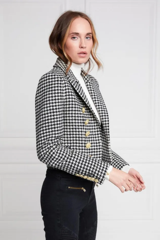 Women Blazers Holland Cooper Brompton Jacket Houndstooth