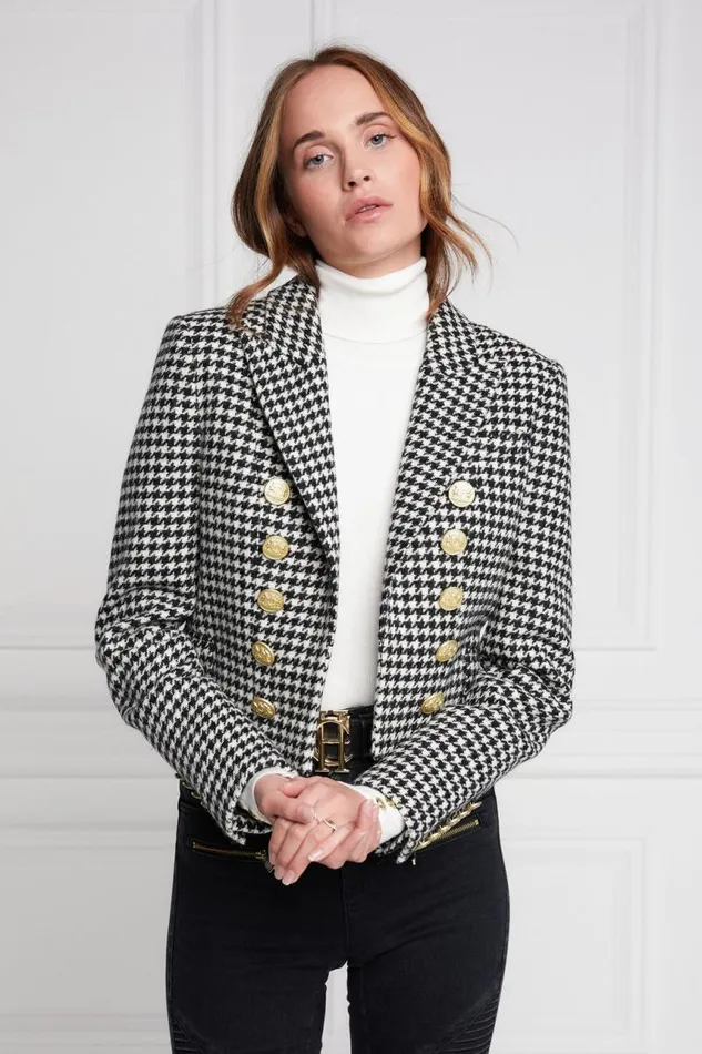 Women Blazers Holland Cooper Brompton Jacket Houndstooth