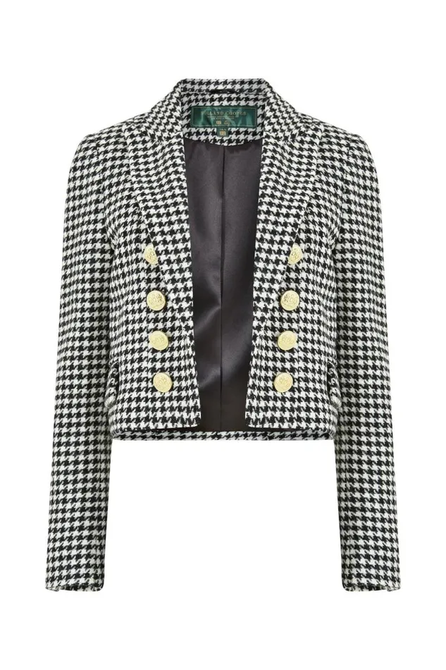Women Blazers Holland Cooper Brompton Jacket Houndstooth