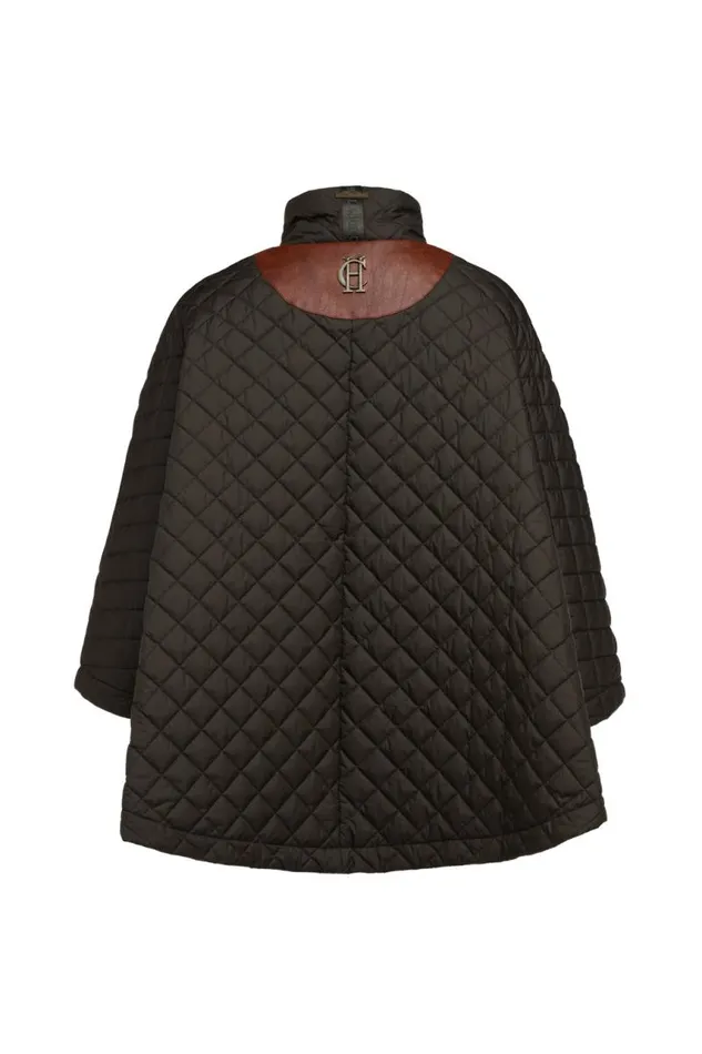 Women Capes Holland Cooper Brooke Quilted Cape Dark Olive