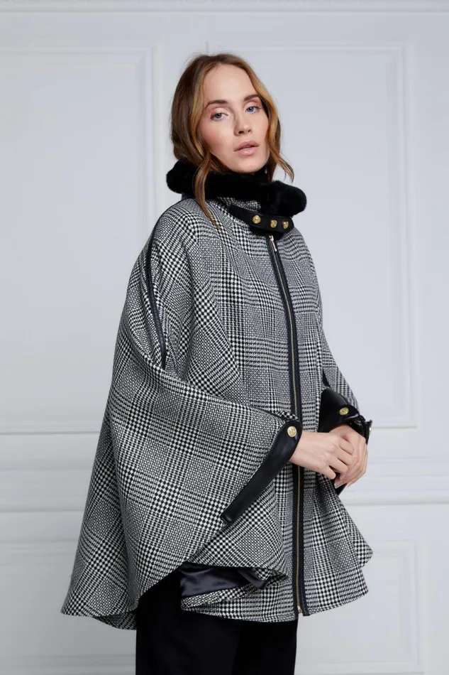 Women Capes Holland Cooper Chiltern Cape Prince Of Wales Mono