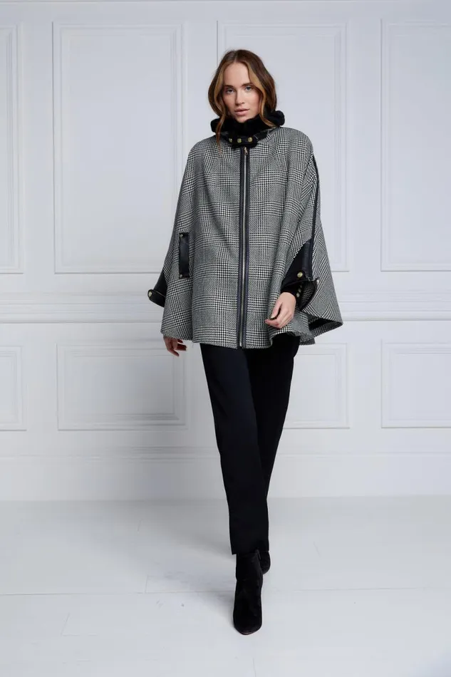 Women Capes Holland Cooper Chiltern Cape Prince Of Wales Mono