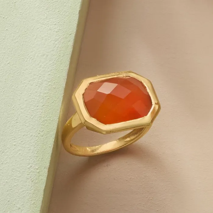 Women Carnelian Octagon Ring Sundance Catalog Rings Women Carnelian Octagon Ring Sundance Catalog Rings