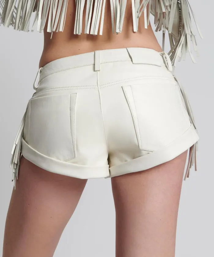 Women CHAOS WALKING FRINGED LEATHER BANDIT SHORTS One Teaspoon Bottoms Women CHAOS WALKING FRINGED LEATHER BANDIT SHORTS One Teaspoon Bottoms