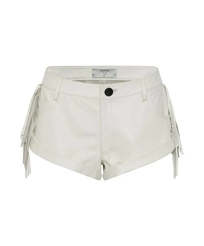 Women CHAOS WALKING FRINGED LEATHER BANDIT SHORTS One Teaspoon Bottoms Women CHAOS WALKING FRINGED LEATHER BANDIT SHORTS One Teaspoon Bottoms