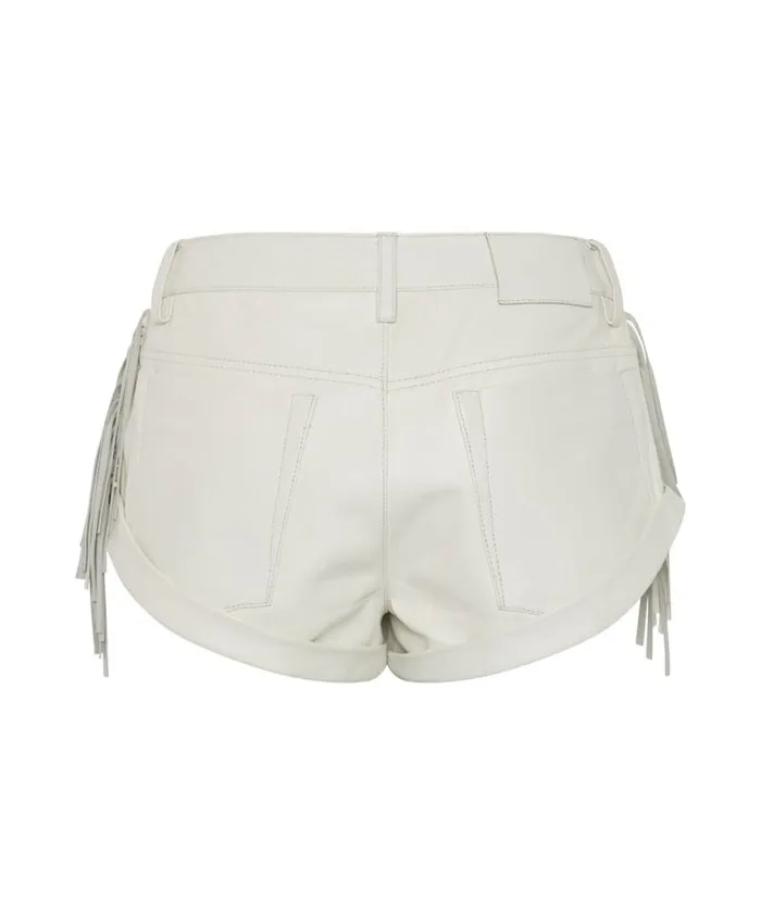Women CHAOS WALKING FRINGED LEATHER BANDIT SHORTS One Teaspoon Bottoms Women CHAOS WALKING FRINGED LEATHER BANDIT SHORTS One Teaspoon Bottoms