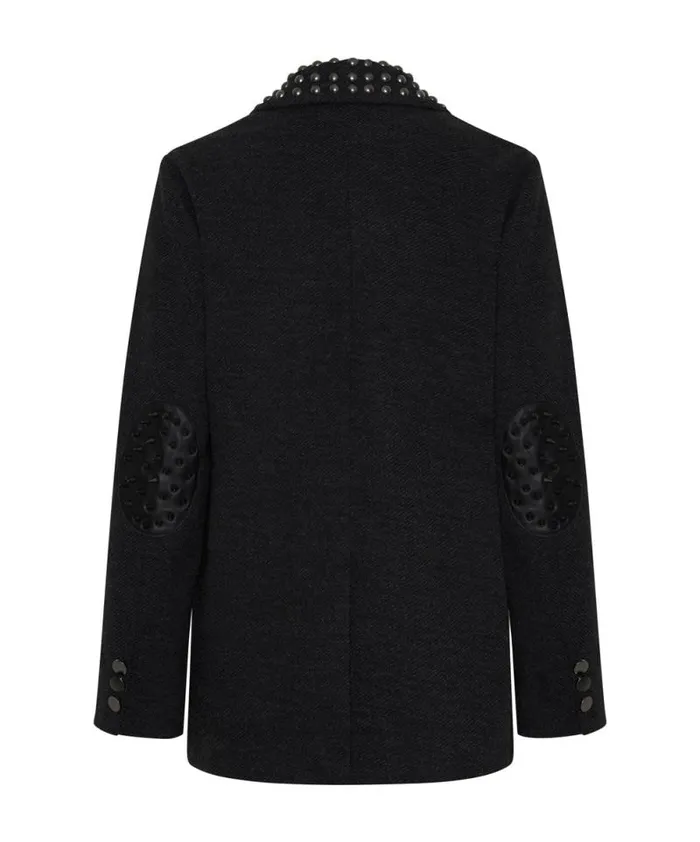 Women CHARCOAL STUDDED BLAZER One Teaspoon Jackets Women CHARCOAL STUDDED BLAZER One Teaspoon Jackets