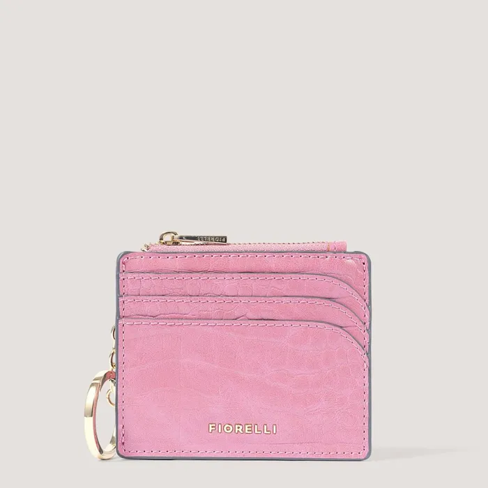Women Ciara Coin Purse Pink Croc Fiorelli Cardholders