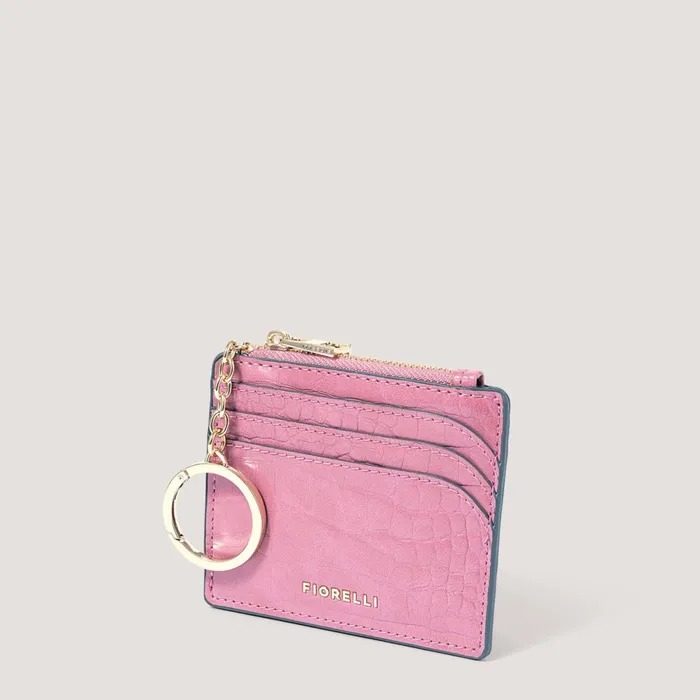 Women Ciara Coin Purse Pink Croc Fiorelli Cardholders