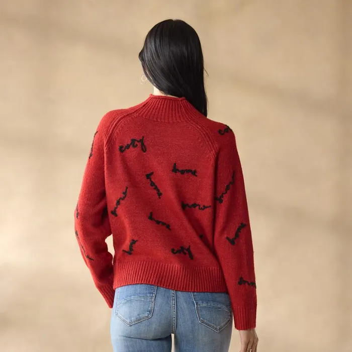 Women Cozy Hour Sweater Rhythmic Red Sundance Catalog Sweaters Women Cozy Hour Sweater Rhythmic Red Sundance Catalog Sweaters