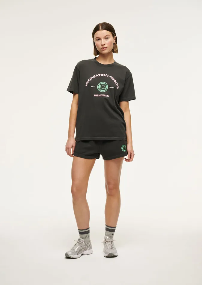 Women CRESCENT TEE IN ASPHALT Loungewear PE Nation