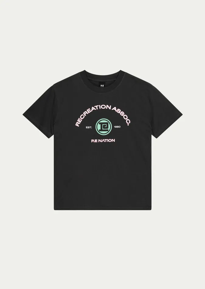 Women CRESCENT TEE IN ASPHALT Loungewear PE Nation