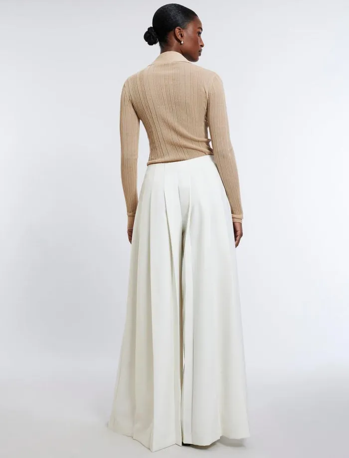 Women Crochet Collar Top Neutral BCBG Tops Women Crochet Collar Top Neutral BCBG Tops