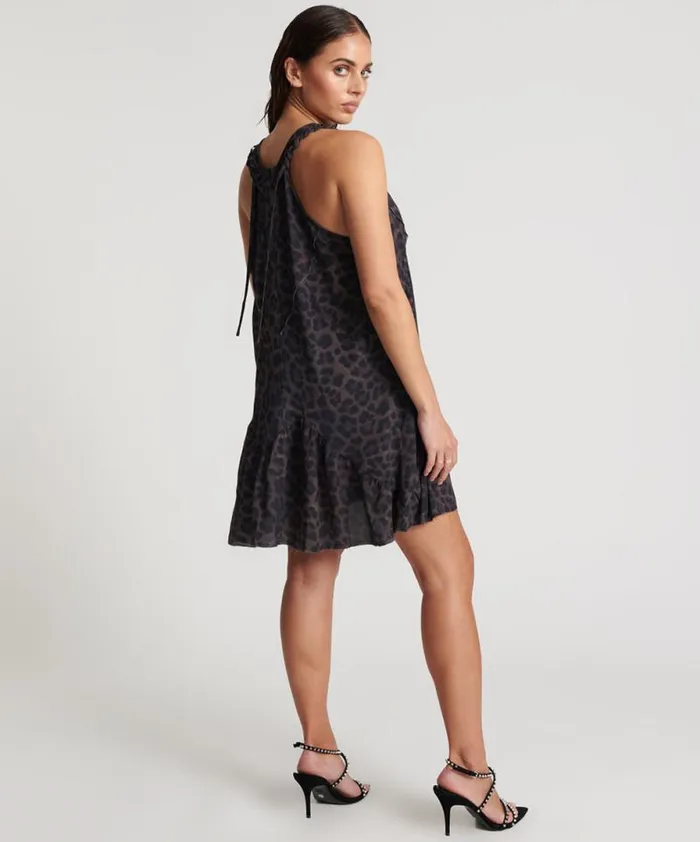 Women DARK LEOPARD TIERED DRESS One Teaspoon Mini Dresses Women DARK LEOPARD TIERED DRESS One Teaspoon Mini Dresses