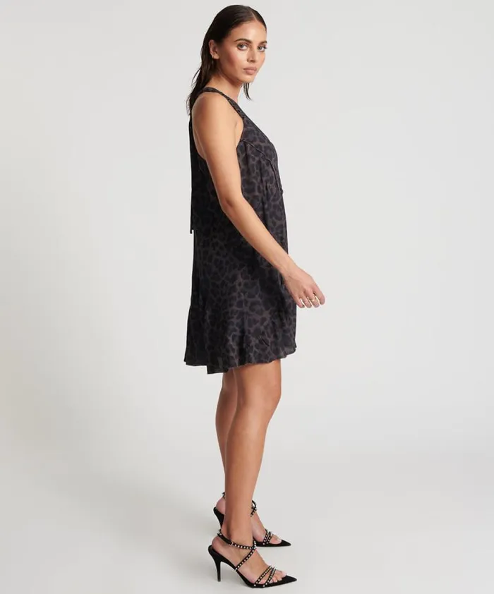Women DARK LEOPARD TIERED DRESS One Teaspoon Mini Dresses Women DARK LEOPARD TIERED DRESS One Teaspoon Mini Dresses