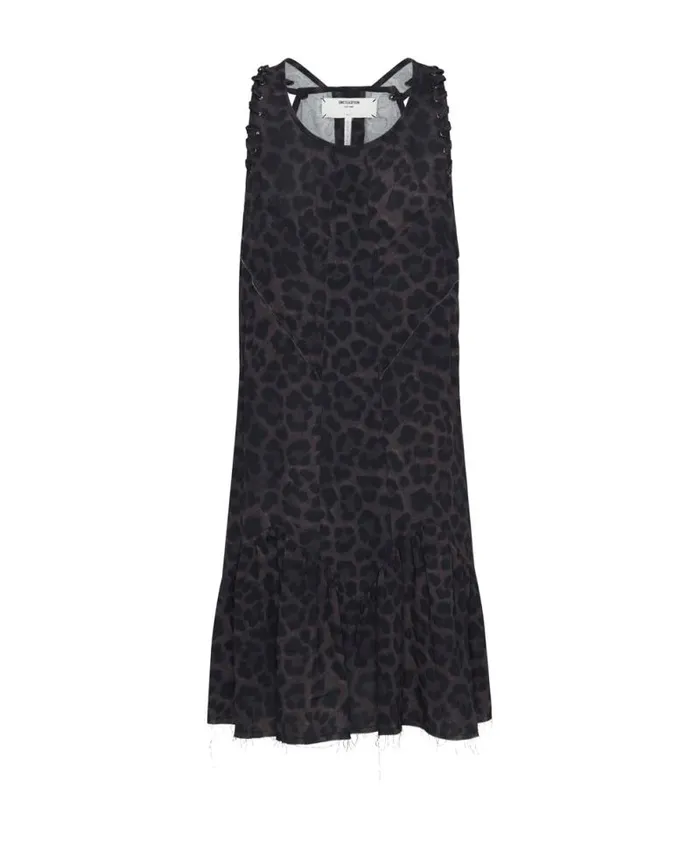 Women DARK LEOPARD TIERED DRESS One Teaspoon Mini Dresses Women DARK LEOPARD TIERED DRESS One Teaspoon Mini Dresses