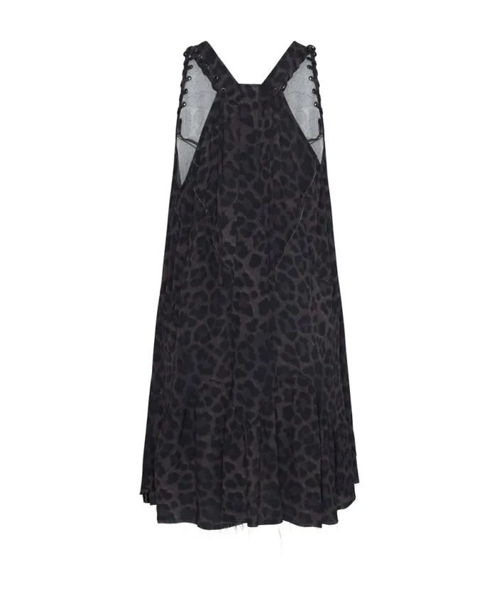 Women DARK LEOPARD TIERED DRESS One Teaspoon Mini Dresses Women DARK LEOPARD TIERED DRESS One Teaspoon Mini Dresses
