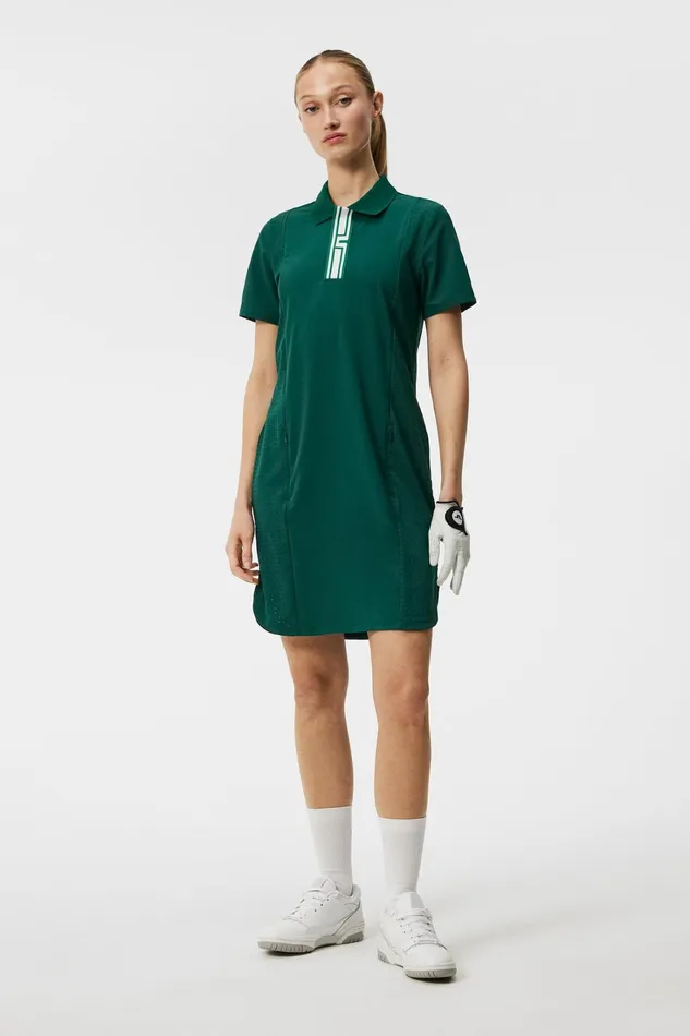 Women Denise Dress Rain Forest JLindeberg Dresses Women Denise Dress Rain Forest JLindeberg Dresses
