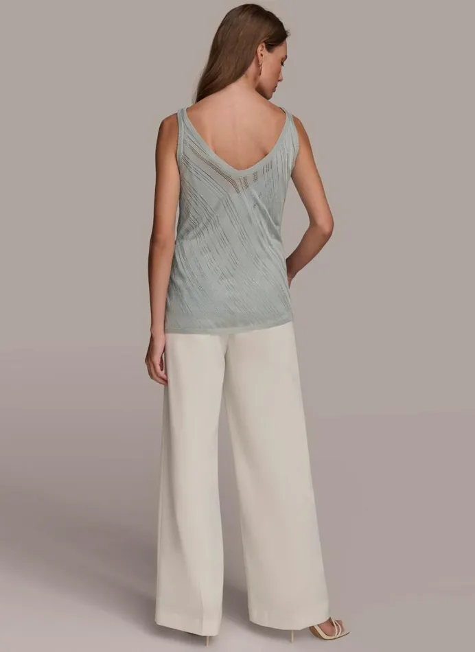 Women DIAGONAL SHIMMER TANK Blue Frost Donna Karan New York Sweaters And Tops Women DIAGONAL SHIMMER TANK Blue Frost Donna Karan New York Sweaters And Tops