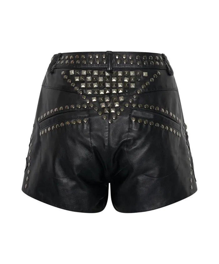 Women DIAMOND REFLECTIONS LEATHER SHORTS One Teaspoon Bottoms Women DIAMOND REFLECTIONS LEATHER SHORTS One Teaspoon Bottoms