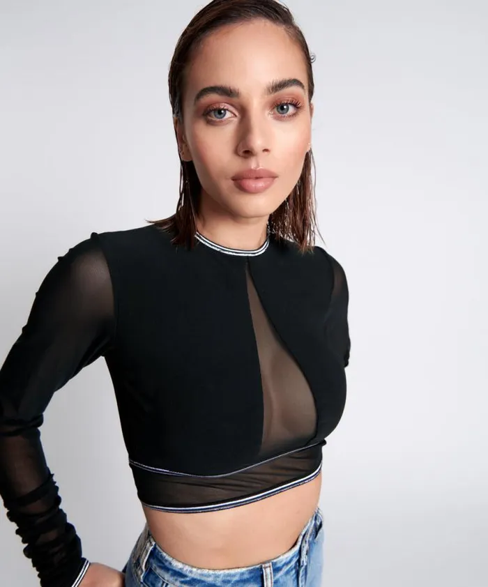 Women DOMINATOR MESH LONGSLEEVE TOP One Teaspoon Tops