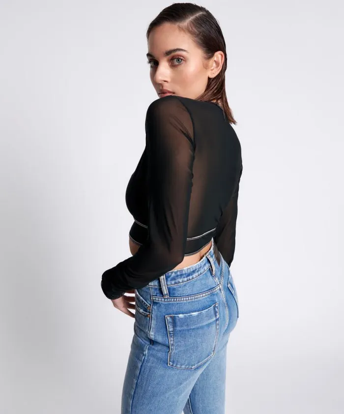 Women DOMINATOR MESH LONGSLEEVE TOP One Teaspoon Tops Women DOMINATOR MESH LONGSLEEVE TOP One Teaspoon Tops