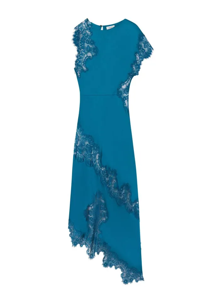 Women Dresses ALC Alessia Satin And Lace Maxi Dress Bright Flourite