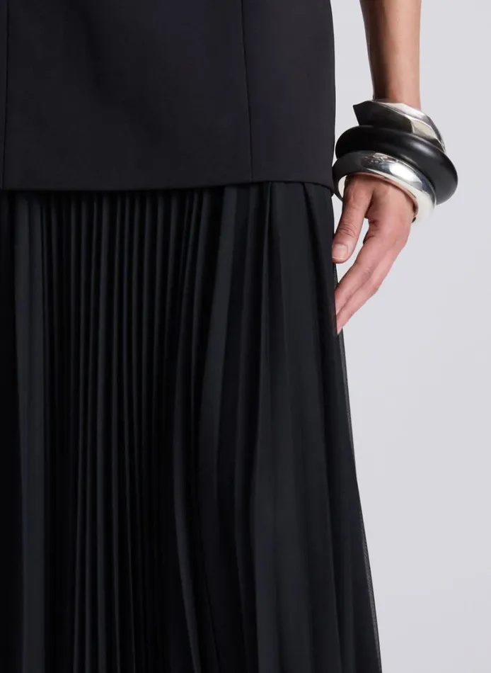 Women Dresses ALC Lana Pleated Maxi Dress Black
