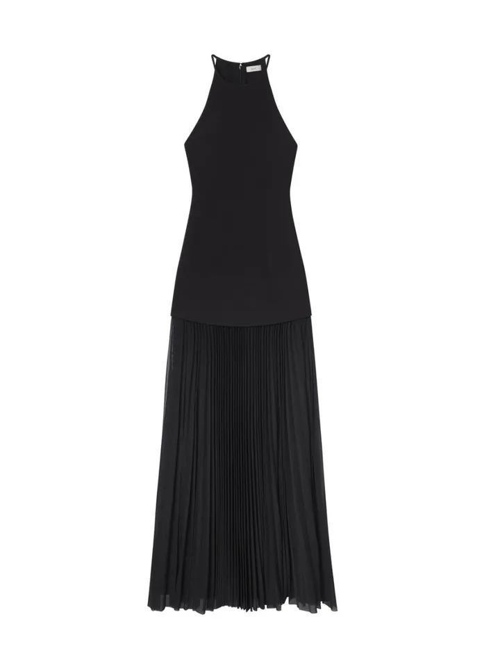 Women Dresses ALC Lana Pleated Maxi Dress Black