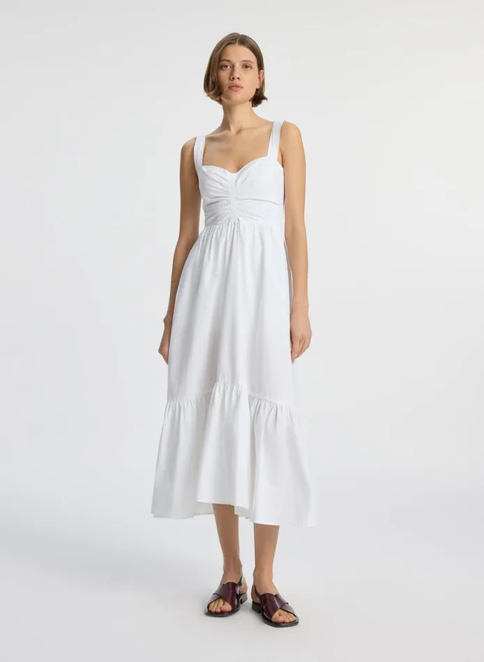 Women Dresses ALC Lilah II Cotton Midi Dress White