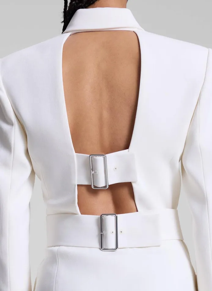 Women Dresses ALC Mara Open Back Blazer Dress Pearl