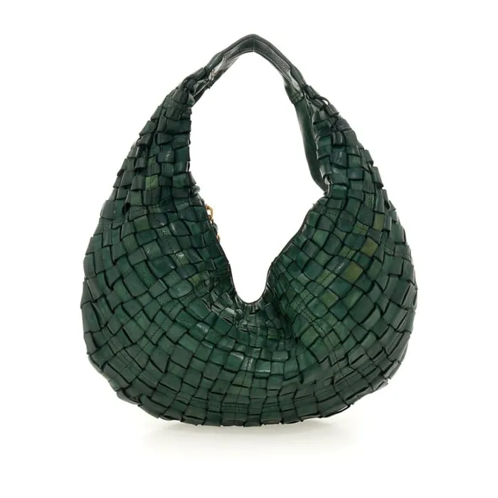 Women Edera Green Campomaggi ShoulderHobo Bag