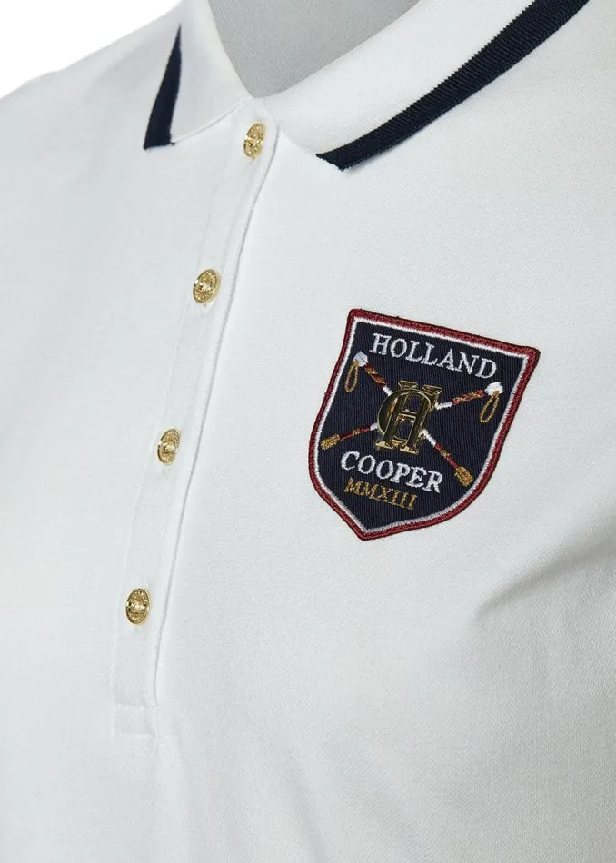 WomenEquestrian Polo Shirts Holland Cooper Classic Polo Shirt White WomenEquestrian Polo Shirts Holland Cooper Classic Polo Shirt White