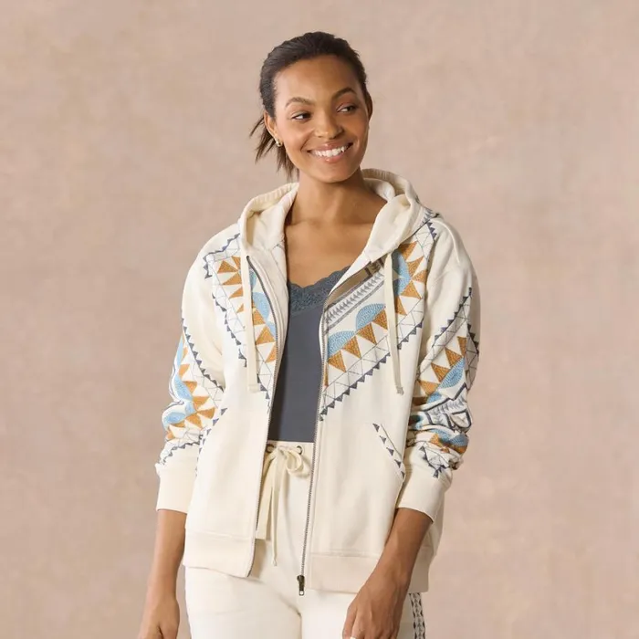 Women Esker Zip Hoodie Petite Vanilla Sundance Catalog Petite Styles
