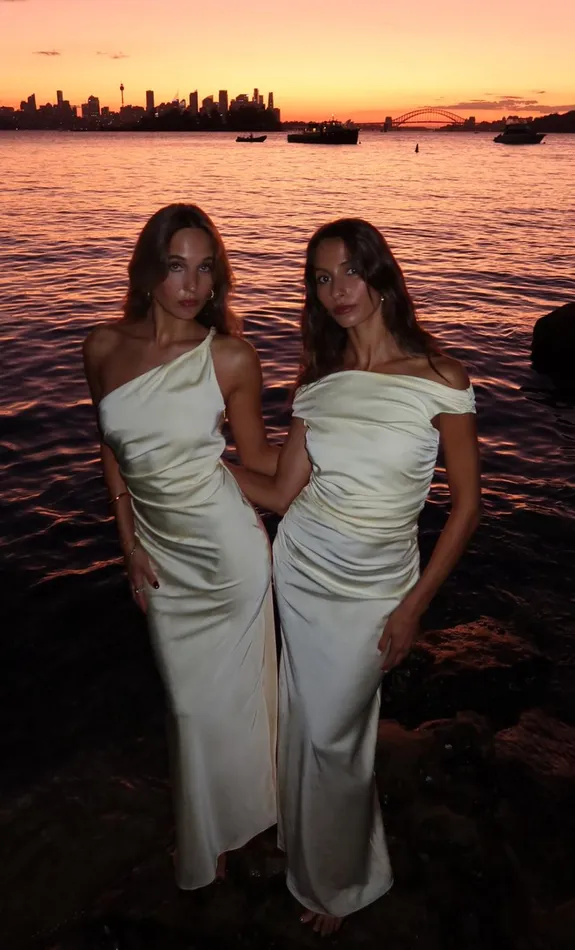 Women ETERNITY OFF SHOULDER MAXI 8211 ICE YELLOW Bec Bridge Prom Dresses